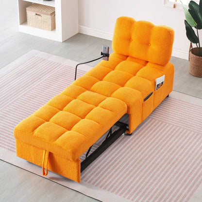 Divano compatto in tessuto Teddy - Divano letto convertibile da 40,20 pollici per piccoli spazi in soggiorno o in ufficio