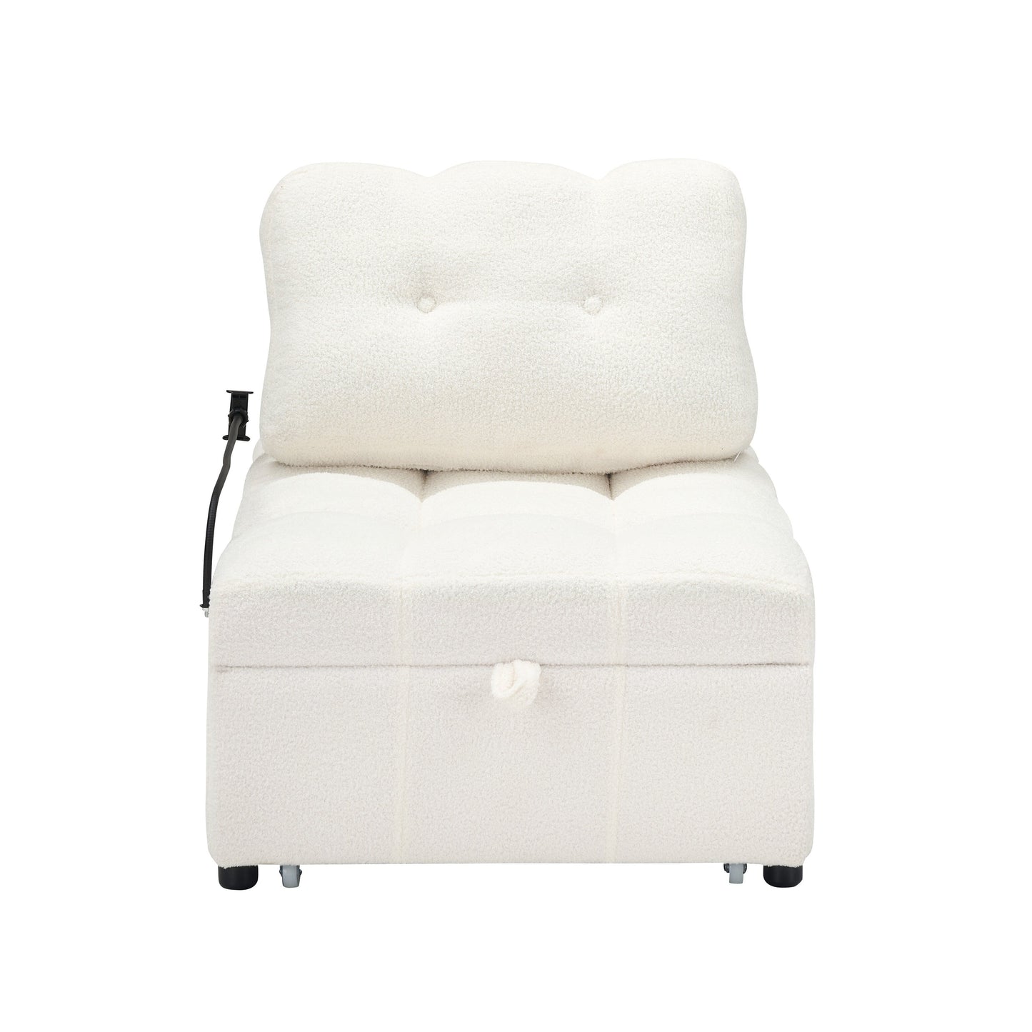 Divano compatto in tessuto Teddy - Divano letto convertibile da 40,20 pollici per piccoli spazi in soggiorno o in ufficio