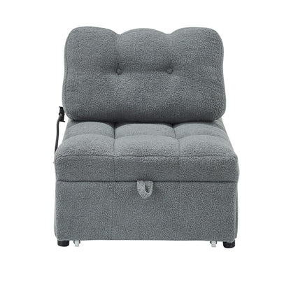 Divano compatto in tessuto Teddy - Divano letto convertibile da 40,20 pollici per piccoli spazi in soggiorno o in ufficio