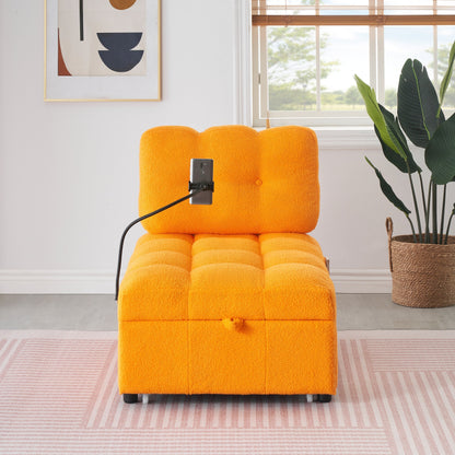 Divano compatto in tessuto Teddy - Divano letto convertibile da 40,20 pollici per piccoli spazi in soggiorno o in ufficio