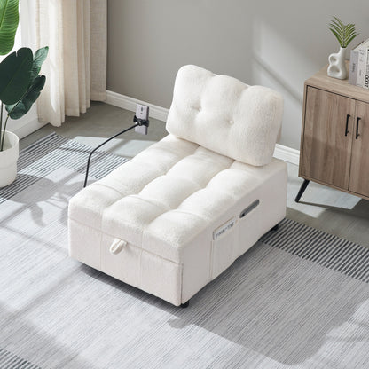 Divano compatto in tessuto Teddy - Divano letto convertibile da 40,20 pollici per piccoli spazi in soggiorno o in ufficio