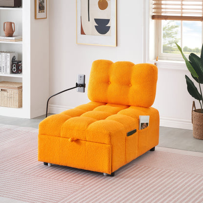 Divano compatto in tessuto Teddy - Divano letto convertibile da 40,20 pollici per piccoli spazi in soggiorno o in ufficio