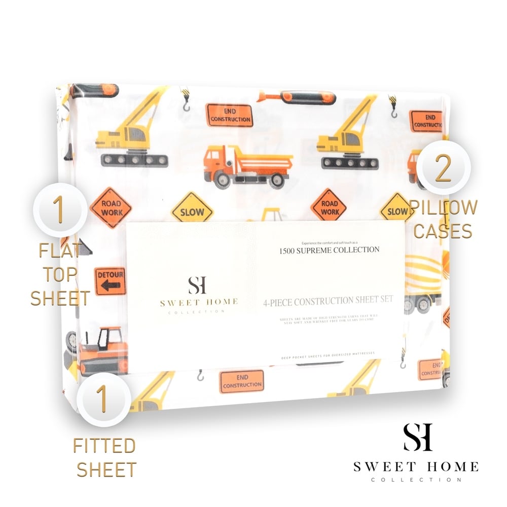 Set di lenzuola da costruzione di Sweet Home Collection - Multi