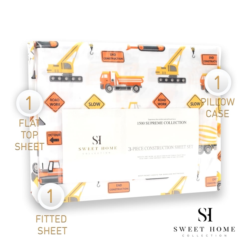 Set di lenzuola da costruzione di Sweet Home Collection - Multi