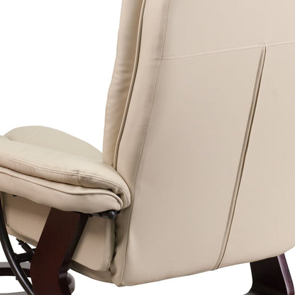 Poltrona reclinabile imbottita multiposizione contemporanea con pouf