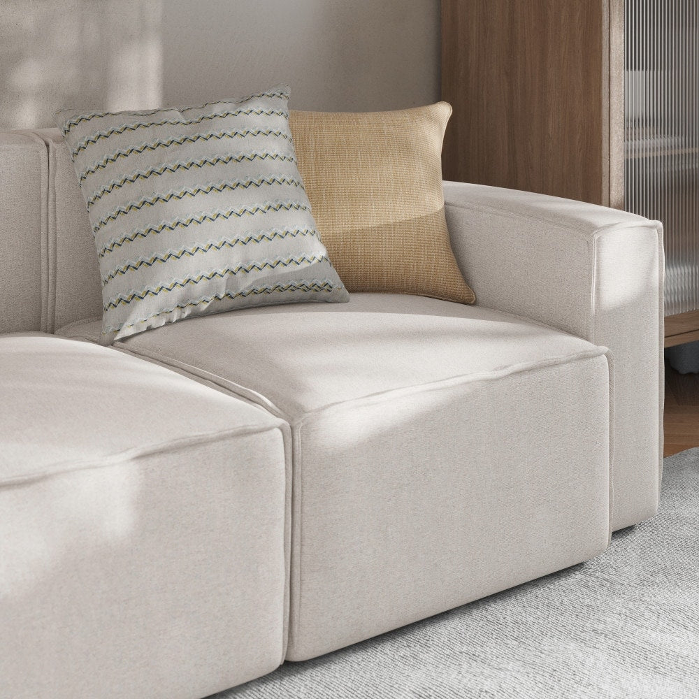 Divano componibile modulare contemporaneo con bracciolo sul lato destro