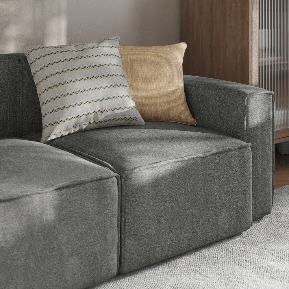 Divano componibile modulare contemporaneo con bracciolo sul lato destro