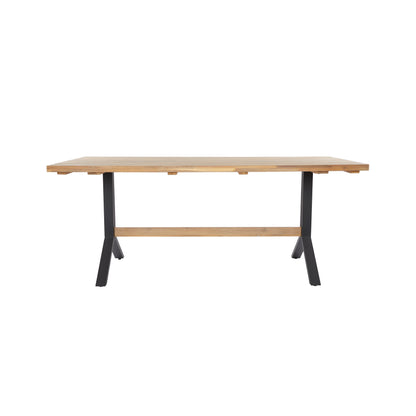 SEI Furniture Set da pranzo contemporaneo in legno di acacia naturale da 3 pezzi con tavolo da pranzo e panche