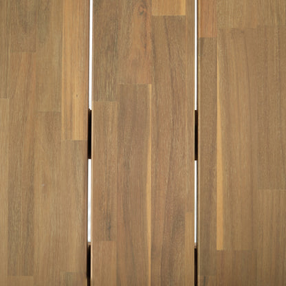 SEI Furniture Set da pranzo contemporaneo in legno di acacia naturale da 3 pezzi con tavolo da pranzo e panche