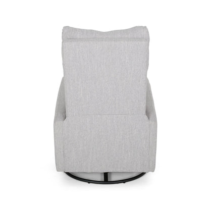 Poltrona reclinabile girevole con schienale push-back contemporanea