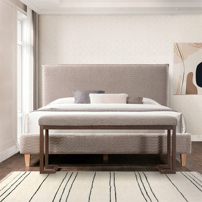 Panca rettangolare imbottita contemporanea