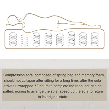 Divano componibile modulare a forma di U convertibile 104,32*70,86 con chaise longue, pouf e spugna compressa per soggiorno