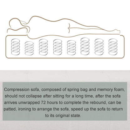 Divano componibile modulare a forma di U convertibile 104,32*70,86 con chaise longue, pouf e spugna compressa per soggiorno