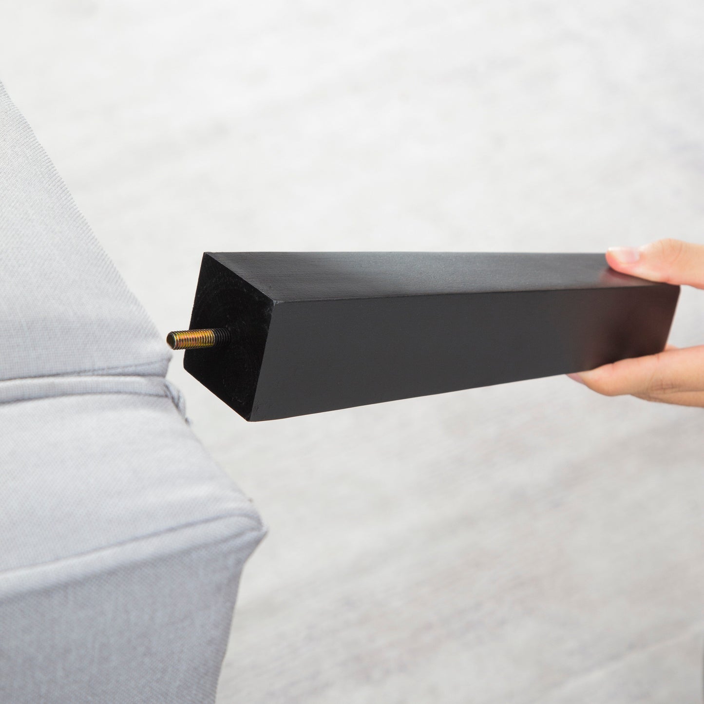 Divano letto futon trasformabile a 3 posti con gambe in legno