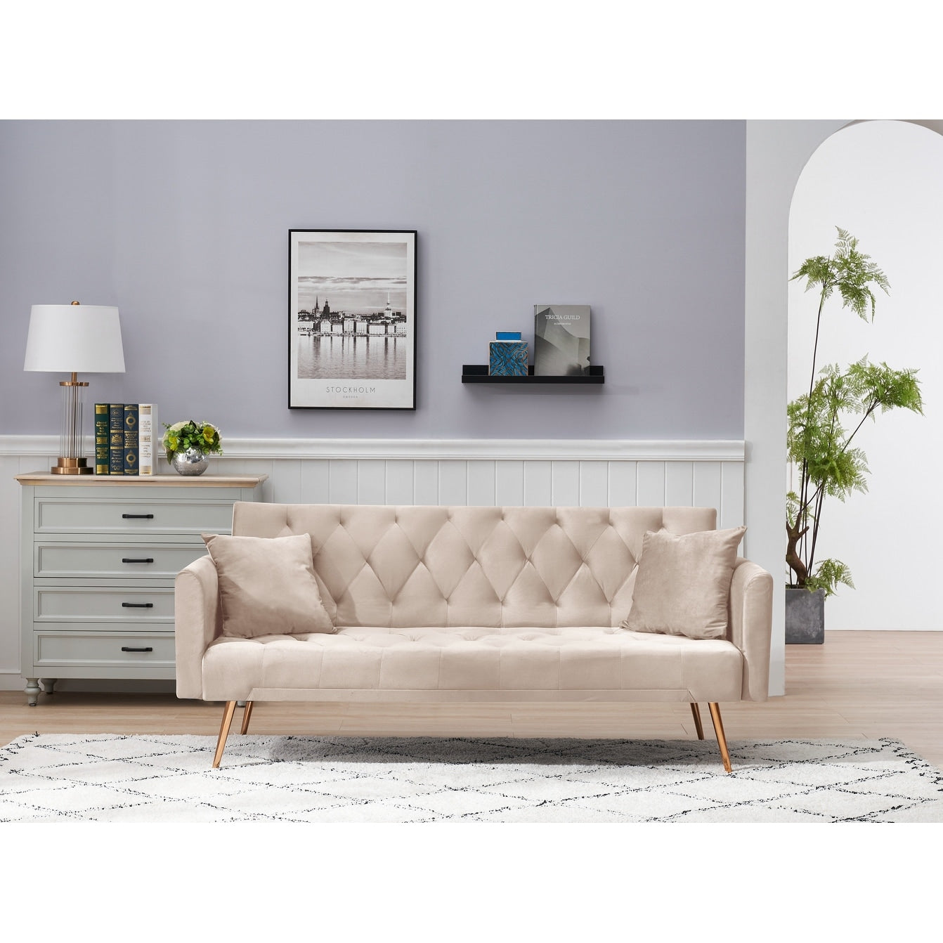 Divano letto matrimoniale pieghevole trasformabile per soggiorno