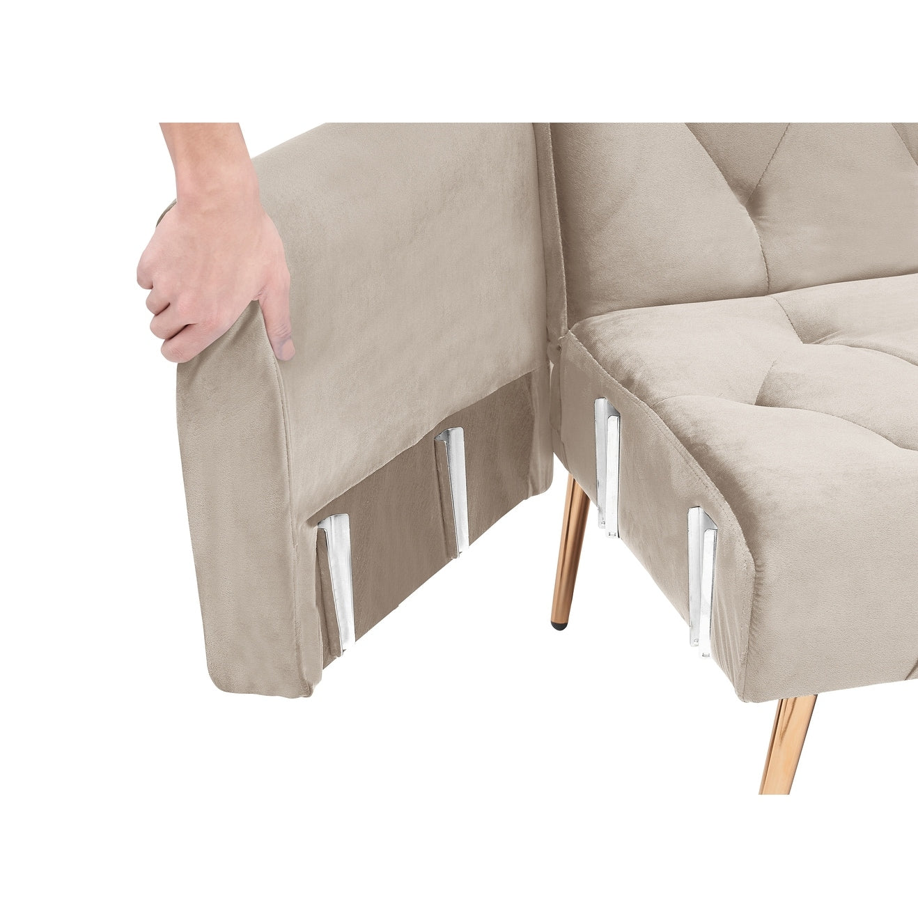 Divano letto matrimoniale pieghevole trasformabile per soggiorno