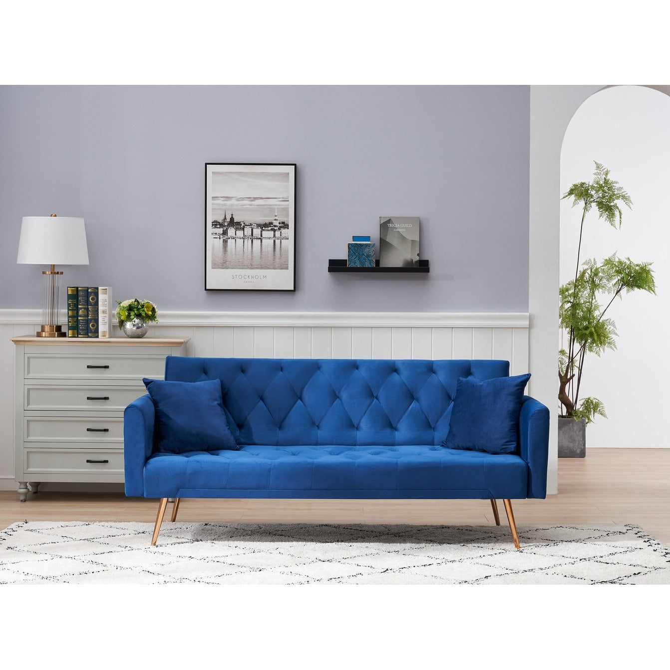 Divano letto matrimoniale pieghevole trasformabile per soggiorno