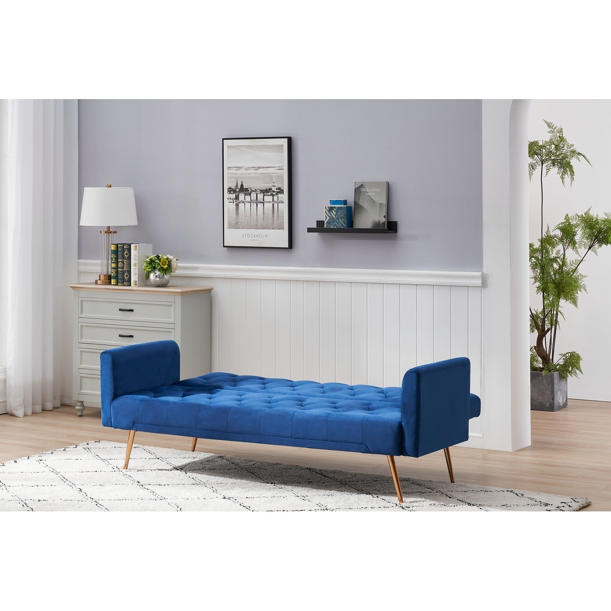 Divano letto matrimoniale pieghevole trasformabile per soggiorno