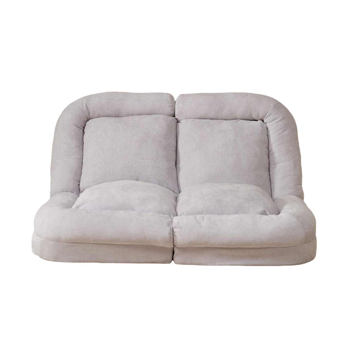 Divano letto matrimoniale trasformabile, rosa, la parte giusta del prodotto completo.