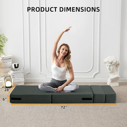 Divano letto pieghevole trasformabile - Poltrona letto moderna in lino con cuscino e materasso pieghevole per soggiorno/camera da letto/ospiti