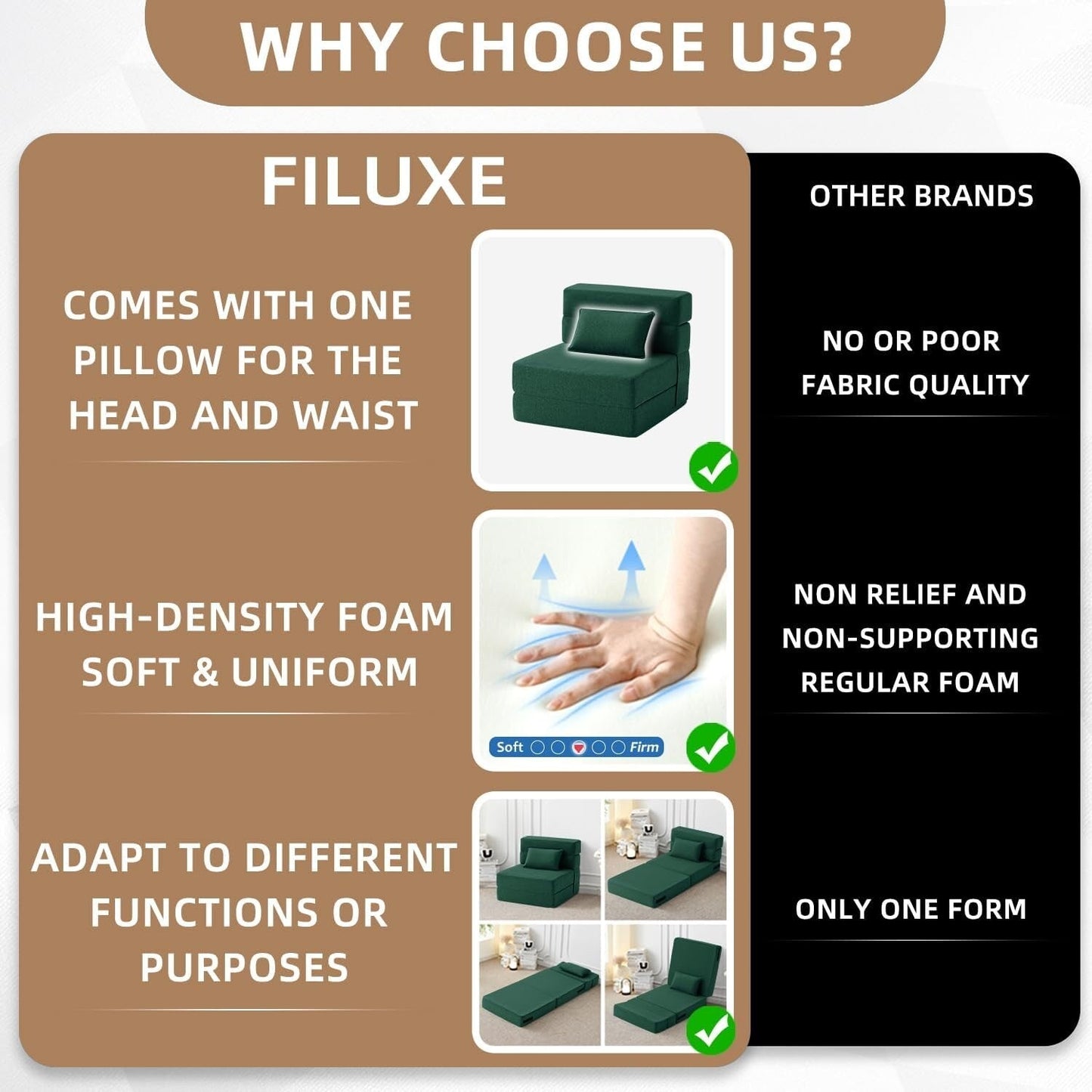 Divano letto pieghevole trasformabile - Poltrona letto moderna in lino con cuscino e materasso pieghevole per soggiorno/camera da letto/ospiti