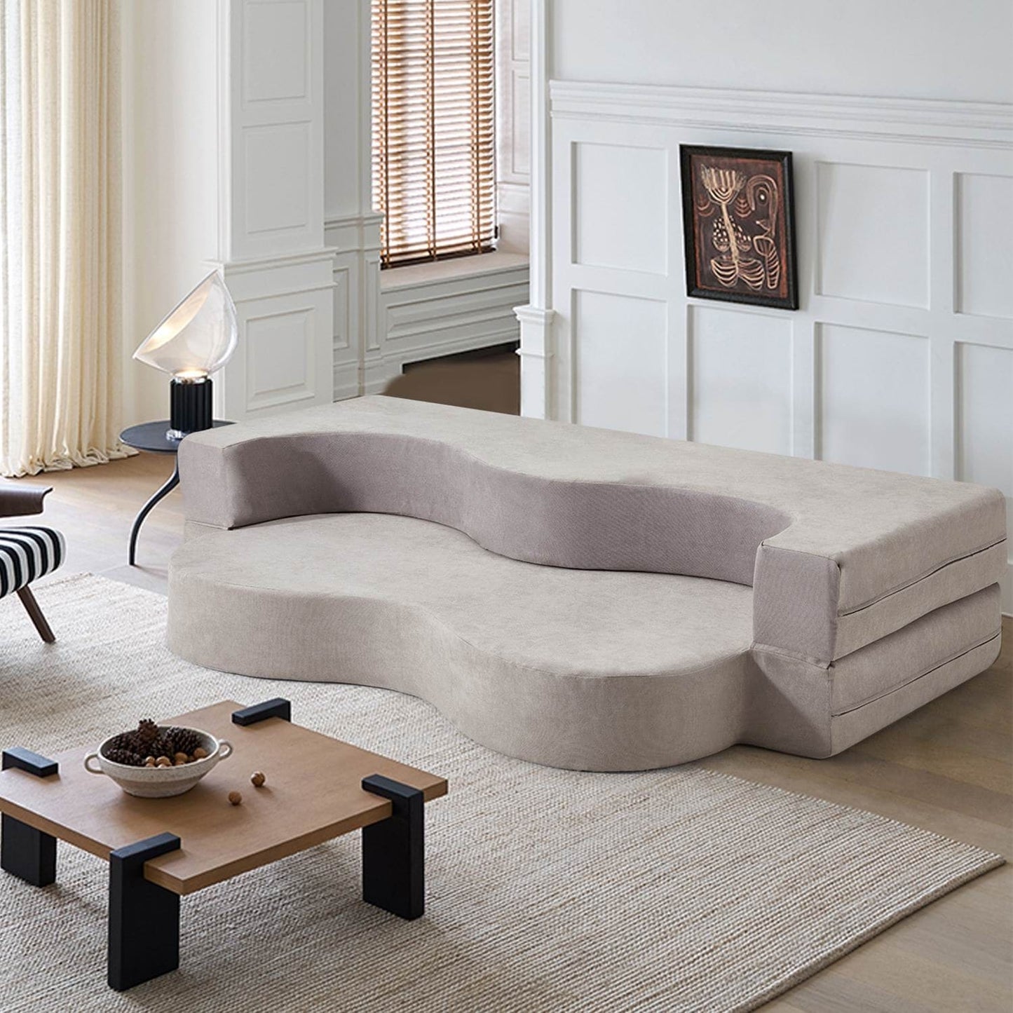 Divano letto pieghevole convertibile con schiuma ad alta densità per soggiorno, camera degli ospiti e camera da letto