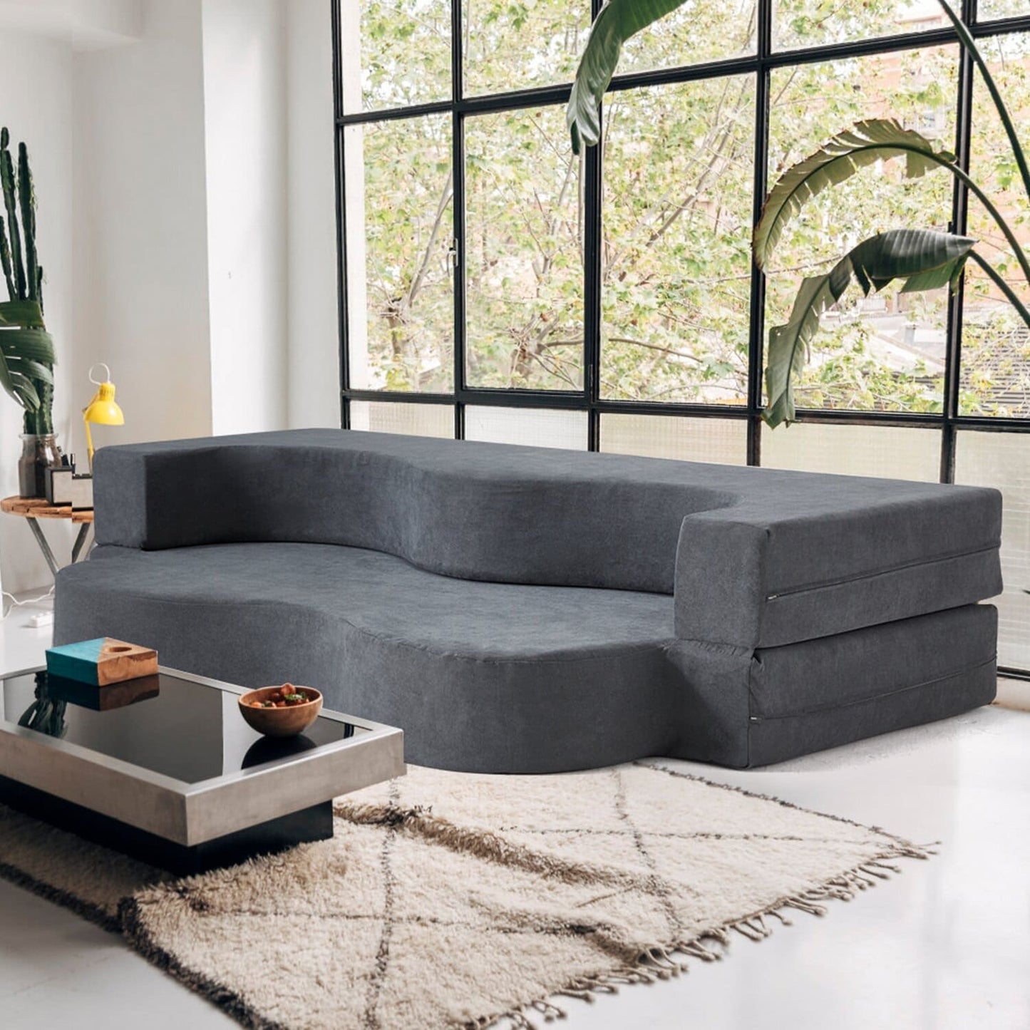 Divano letto pieghevole convertibile con schiuma ad alta densità per soggiorno, camera degli ospiti e camera da letto