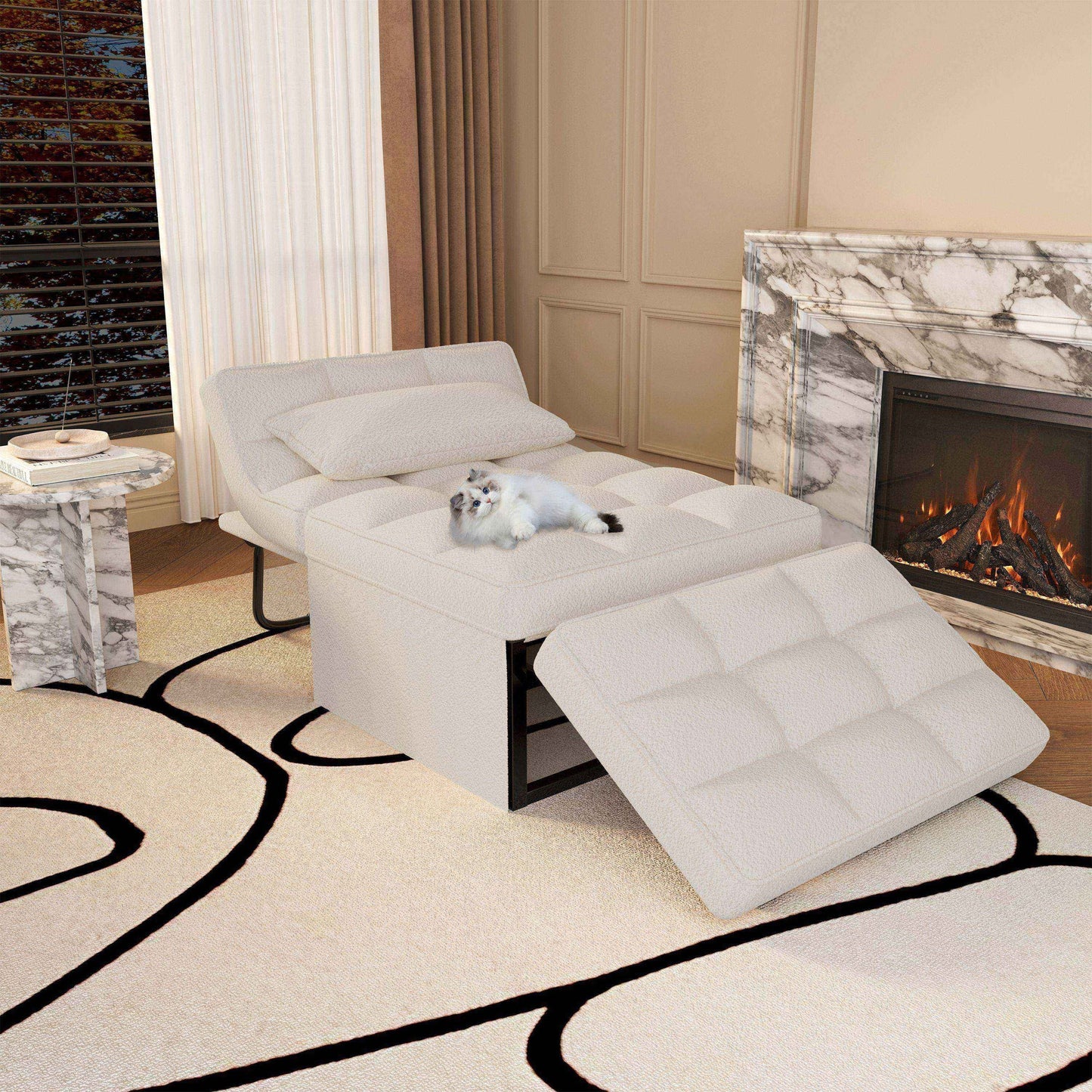 Divano letto trasformabile, poltrona, pouf pieghevole, poltrone reclinabili per soggiorno