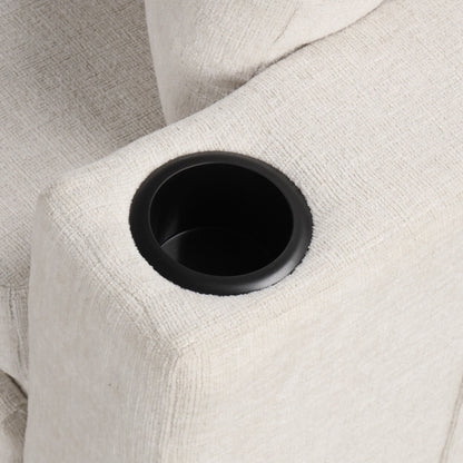 Divano componibile a U trasformabile con letto estraibile, porte USB e portabicchieri per soggiorno