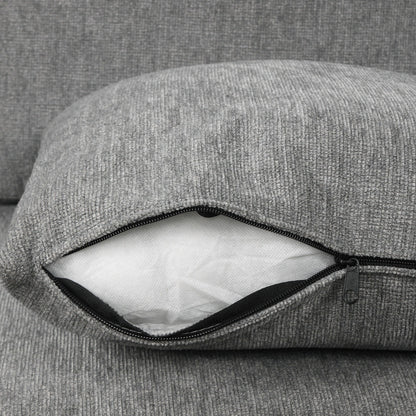 Divano componibile a U trasformabile con letto estraibile, porte USB e portabicchieri per soggiorno