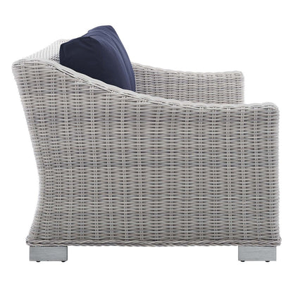 Conway Sunbrella? Set di mobili da esterno in vimini e rattan, 4 pezzi