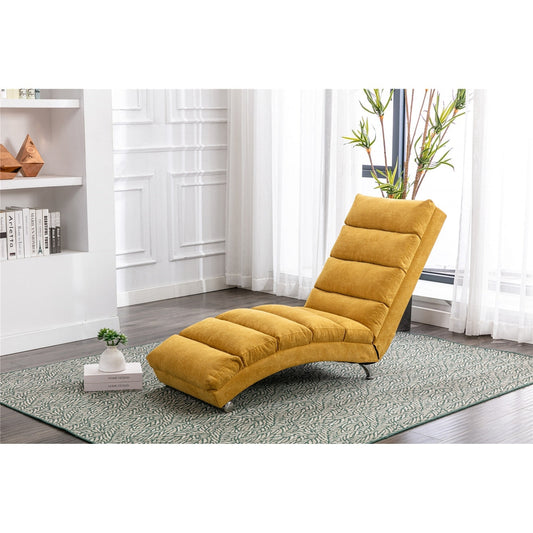 Chaise longue in lino per interni - 58,27 x 21,65 x 34,25