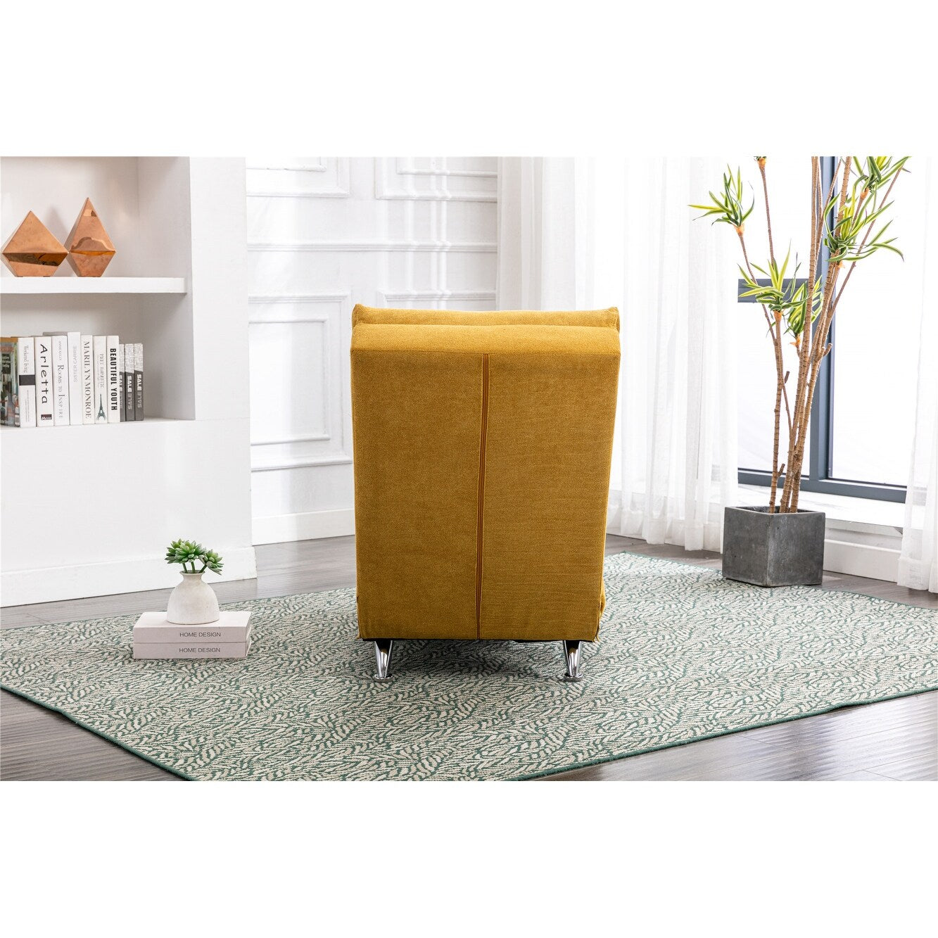 Chaise longue in lino per interni - 58,27 x 21,65 x 34,25