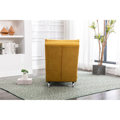 Chaise longue in lino per interni - 58,27 x 21,65 x 34,25