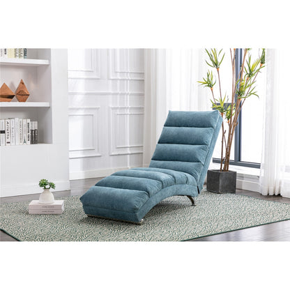 Chaise longue in lino per interni - 58,27 x 21,65 x 34,25