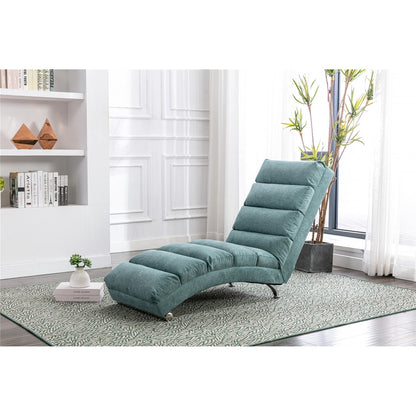 Chaise longue in lino per interni - 58,27 x 21,65 x 34,25