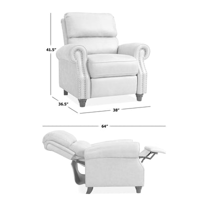 Poltrona reclinabile con schienale reclinabile Jessie in lino Copper Grove