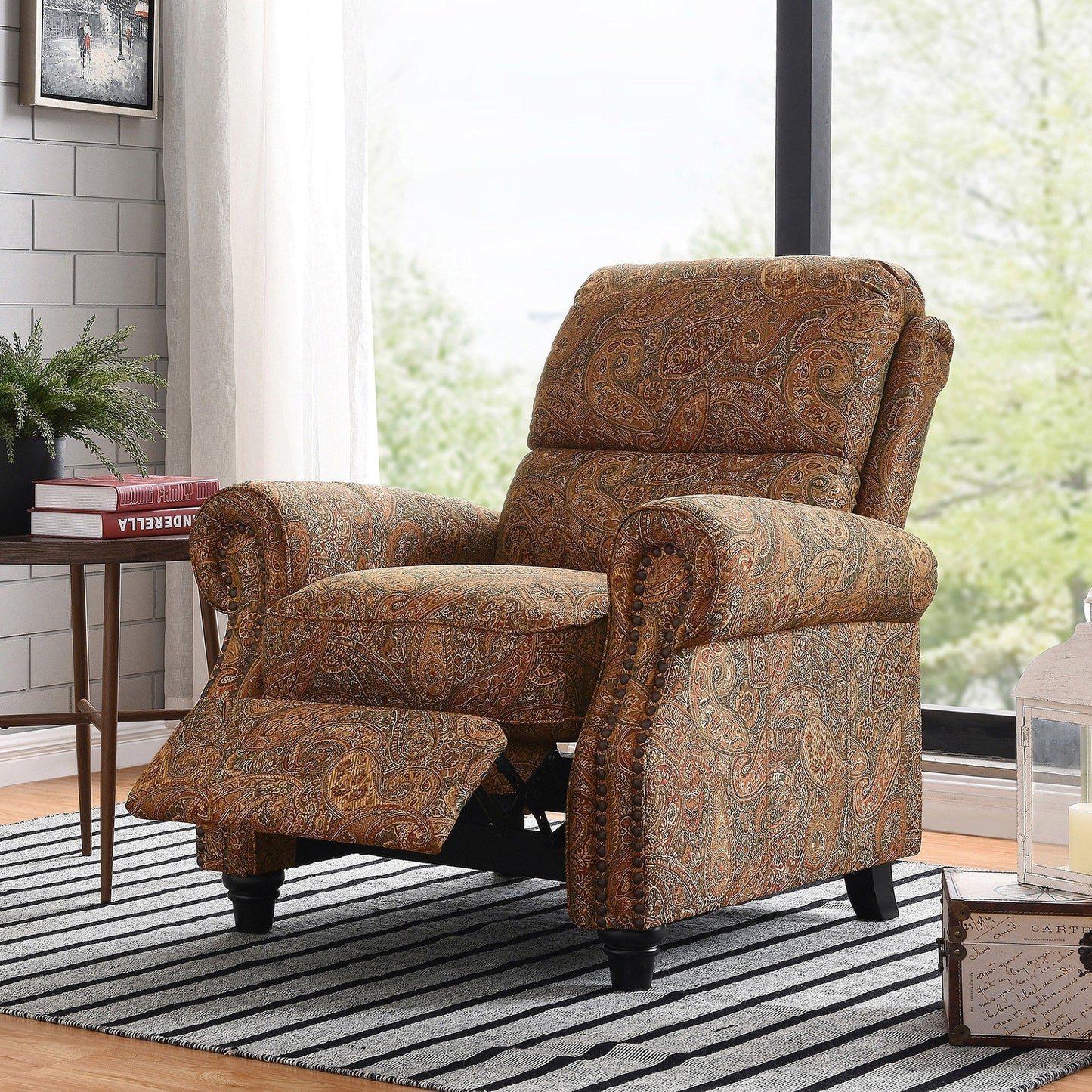 Poltrona reclinabile con schienale reclinabile Copper Grove Jessie ProLounger Paisley