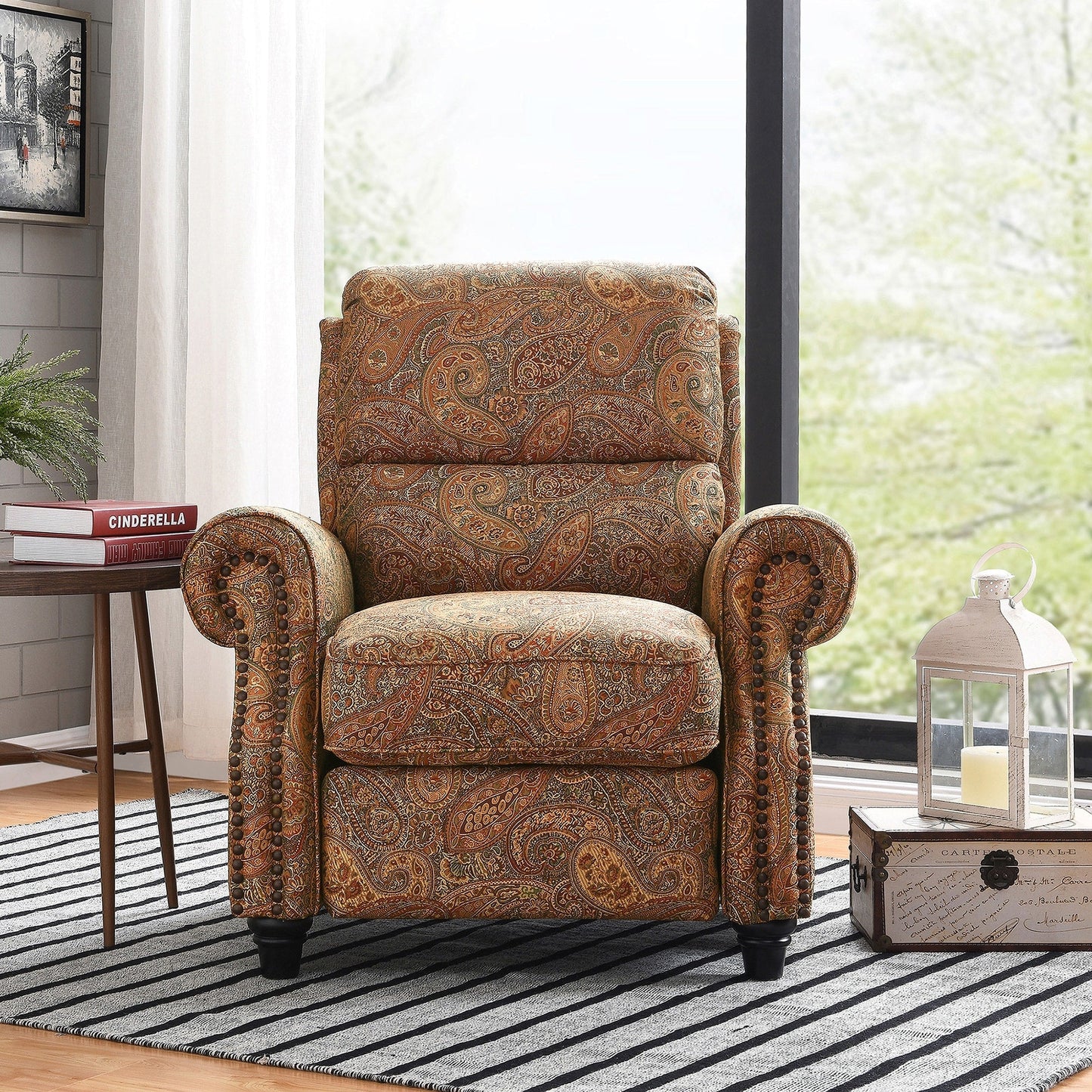 Poltrona reclinabile con schienale reclinabile Copper Grove Jessie ProLounger Paisley