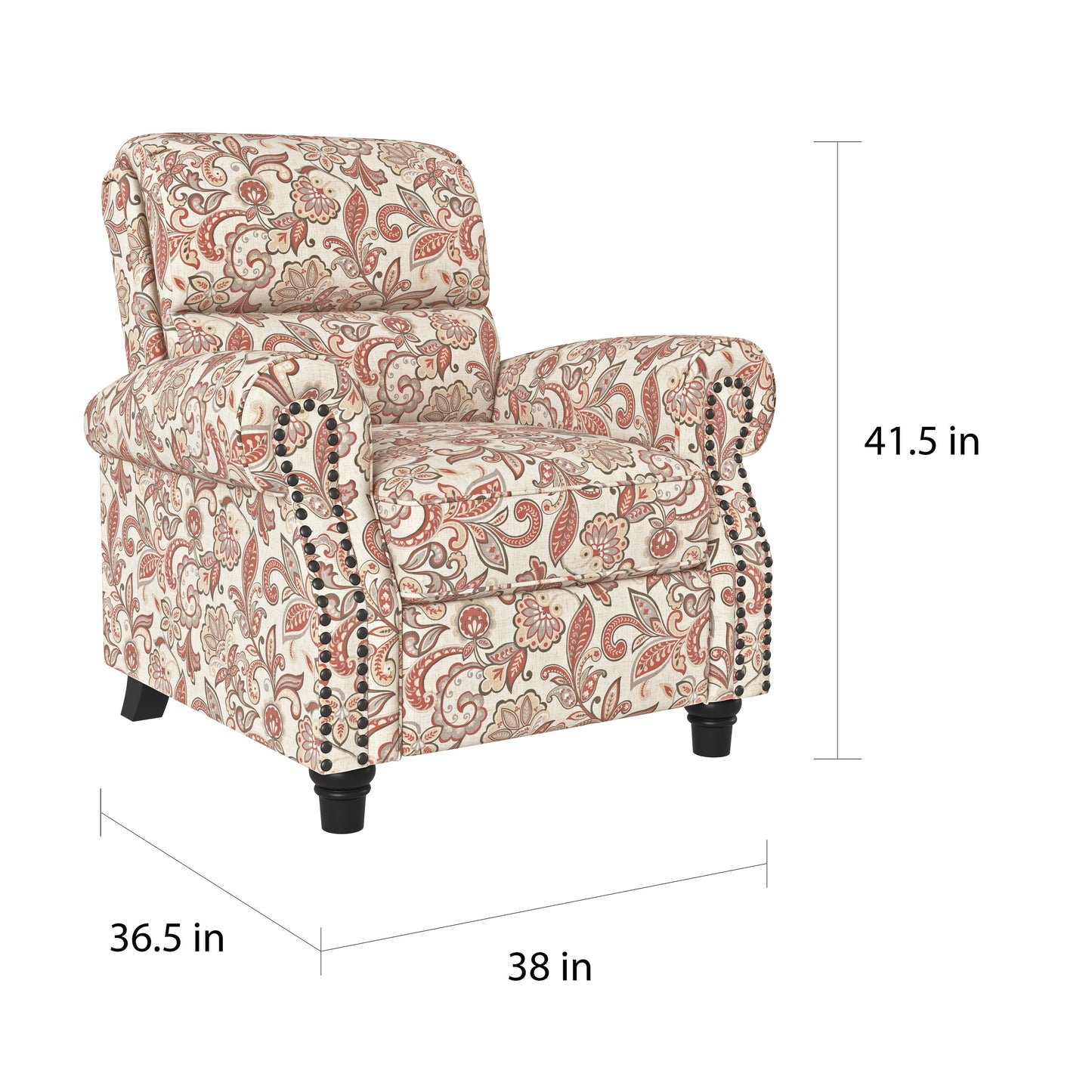 Poltrona reclinabile con schienale reclinabile Copper Grove Jessie ProLounger Paisley
