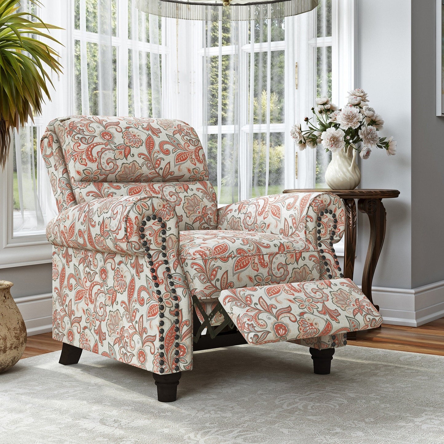 Poltrona reclinabile con schienale reclinabile Copper Grove Jessie ProLounger Paisley