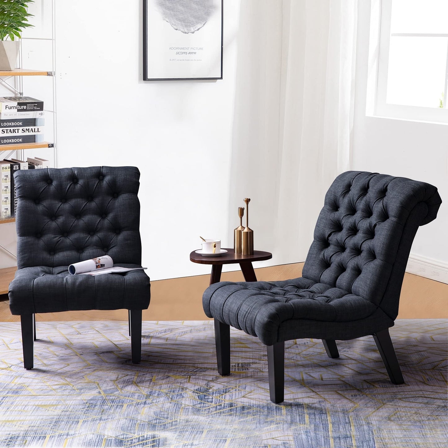 Divano chaise longue imbottito, poltrona decorativa per camera da letto, soggiorno