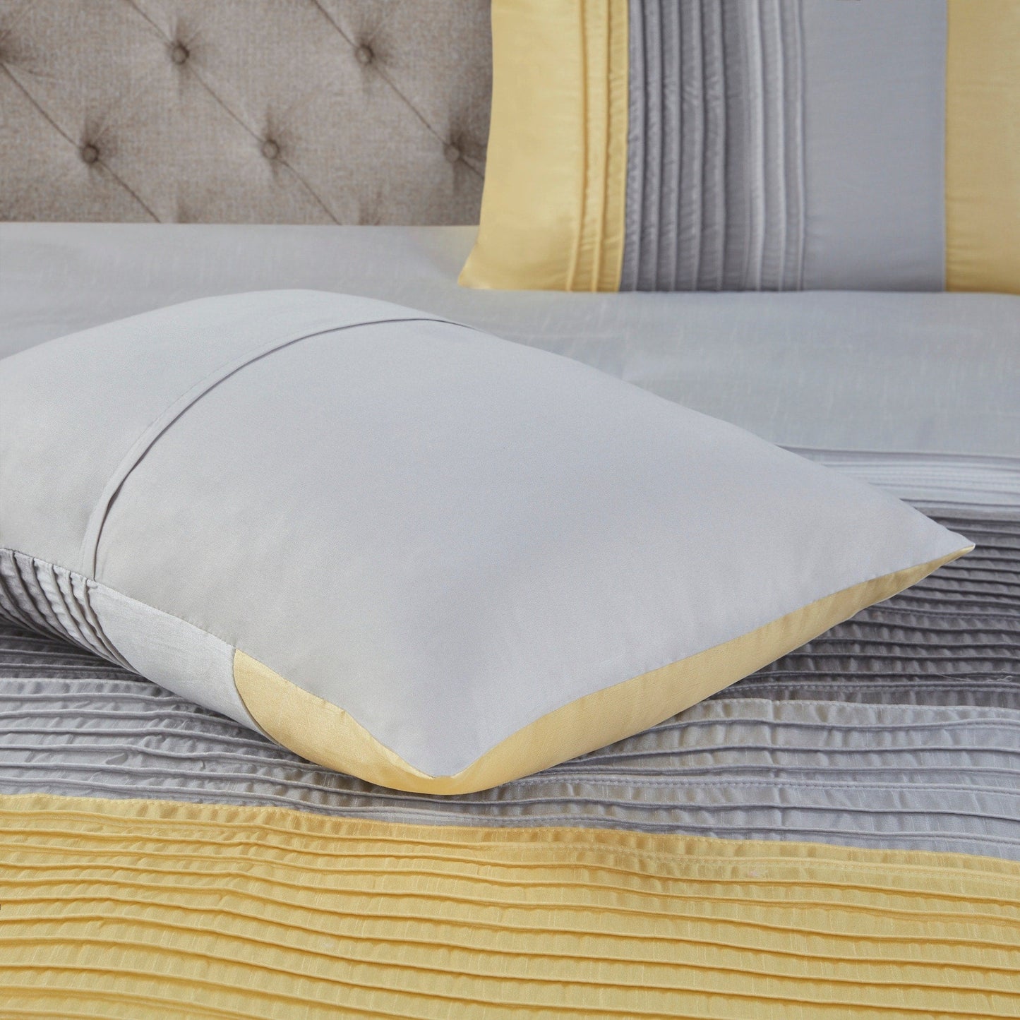 Set copripiumino Copper Grove Kiston Yellow da 7 pezzi