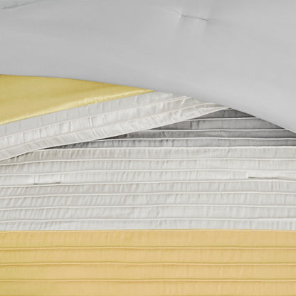 Set copripiumino Copper Grove Kiston Yellow da 7 pezzi