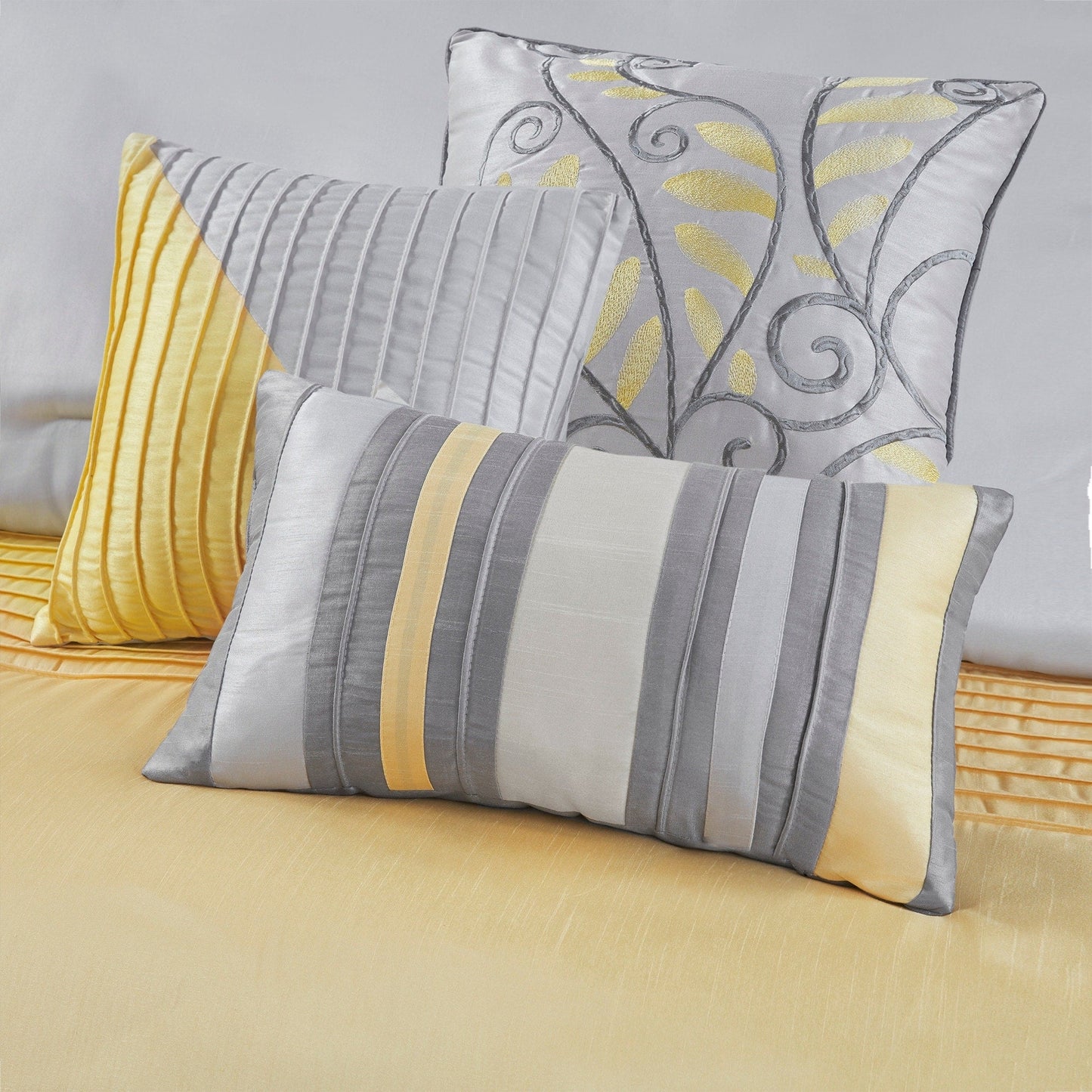 Set copripiumino Copper Grove Kiston Yellow da 7 pezzi