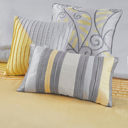 Set copripiumino Copper Grove Kiston Yellow da 7 pezzi