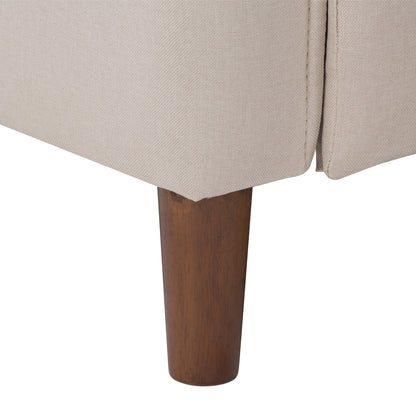 Poltrona reclinabile manuale con poggiapiedi e gambe alte