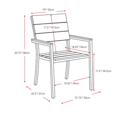 Set da pranzo per esterni Tumaco Sun-bleached Grey da 7 pezzi di Havenside Home