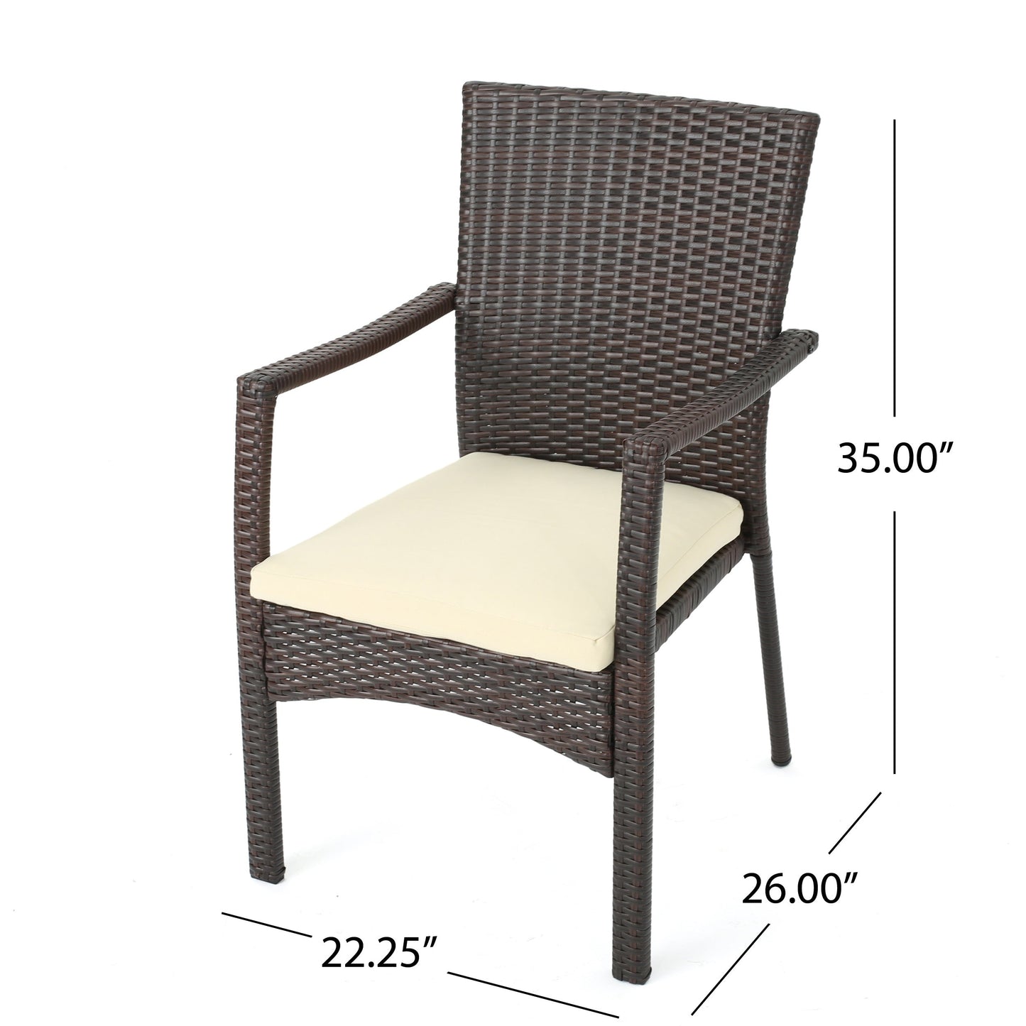 Set da pranzo da esterno Cordella Wood da 7 pezzi di Christopher Knight Home