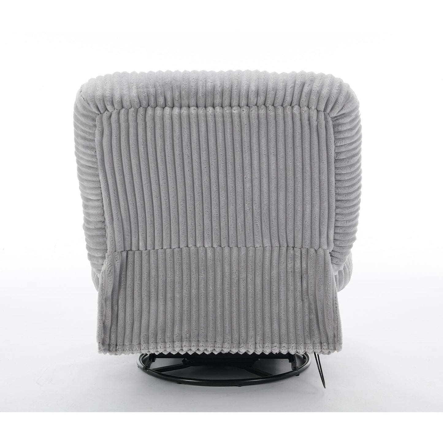 Poltrona reclinabile girevole a 360° in velluto a coste con cuscini